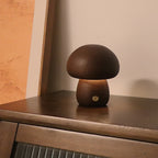 Wooden Cute Mushroom LED Night Light With Touch Switch  Bedside Table Lamp For Bedroom Childrens Room Sleeping Night Lamps Home Decor