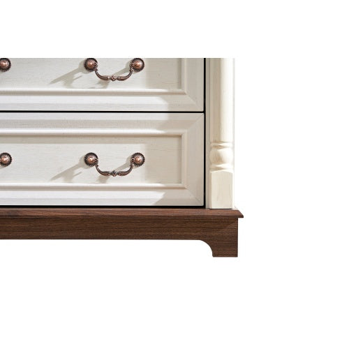 SOWO 10 Drawer Dresser Chest For Bedroom With Wooden Base And Riser Trim, Wooden Rustic Rustic Chest Of Drawers, Storage Dresser For Bedroom, Living Room