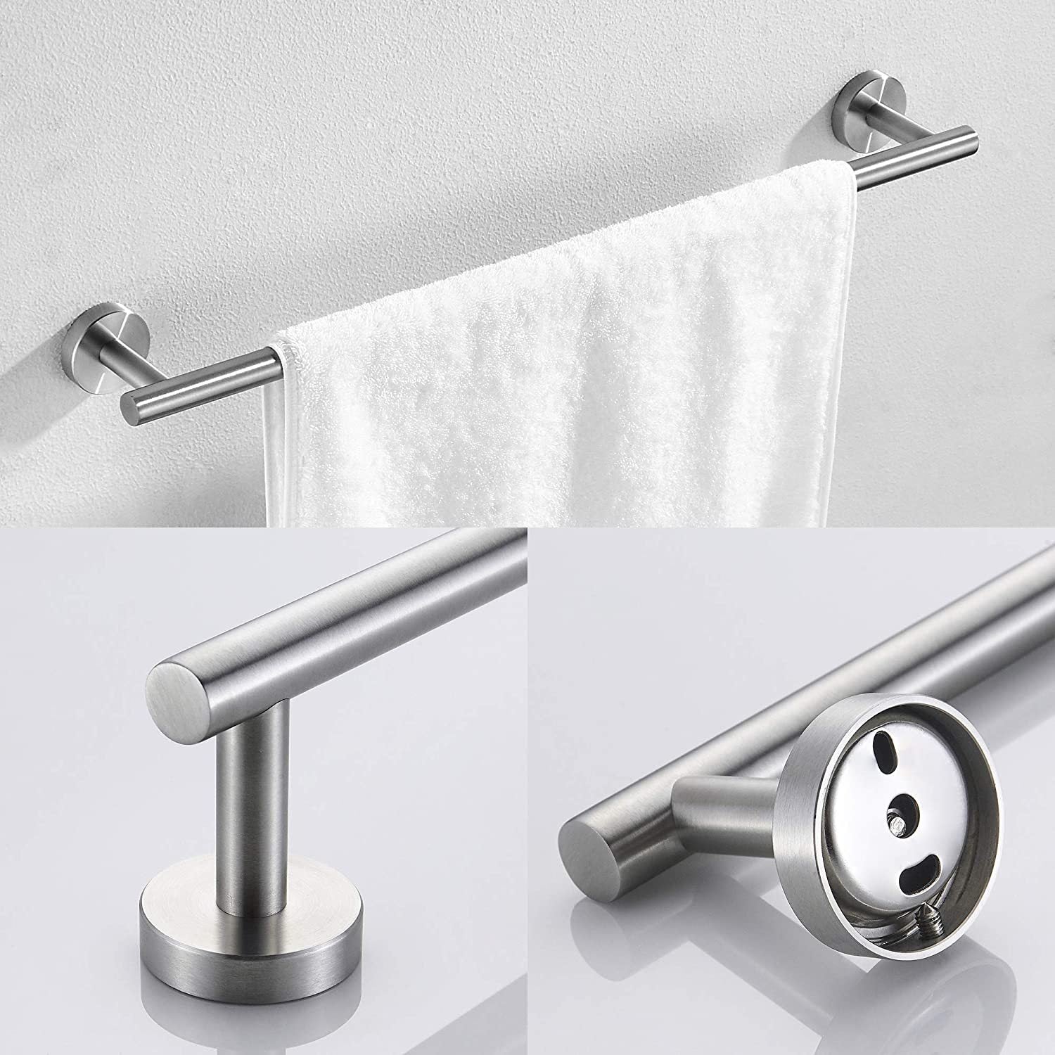 3-piece Set Of Bathroom Hangers And Towel Racks