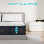 Single Bed Mattress, 30.48 Cm Hybrid Double Bed Mattress With Individual Pocket Coils, Boxed Plush Foam, Medium Softness, Motion Isolation Pressure