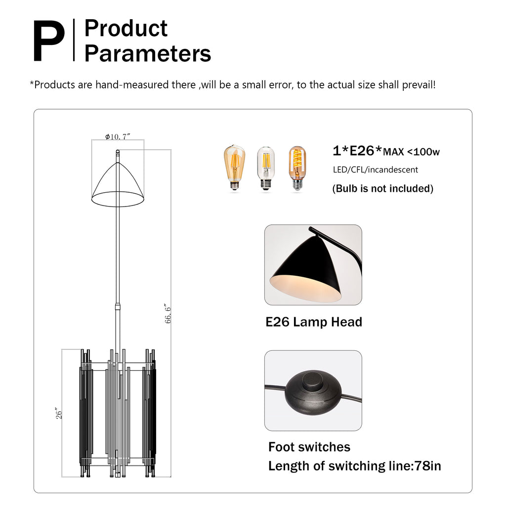 Luxury Shelves Floor Lamp For Living Room With Metal Lampshade, Standing Lamp Tall Industrial Floor Lamp Reading For Bedroom, Office E26 No Included Bulb -Matte Gold Matte Black