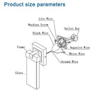 Outdoor Waterproof Transparent LED Crystal Wall Light Supports Many Types Of Bulb-2 Packs