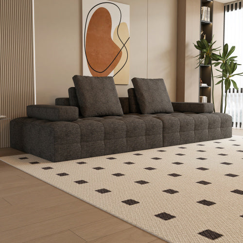 SOWO Sofa Couch For Living Room, Modern Loveseat Sofa With Extra Deep Seats, Comfy Armrests, Couches For Living Room Apartment Lounge, Easy Assembly, Grey