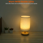 Warm White Bedside Lamp USB Plug Modern Bedroom Lamp