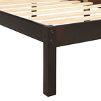 SOWO Platform Bed Frame With Headboard, Wood Slat Support, No Box Spring Needed,Twin, Espresso