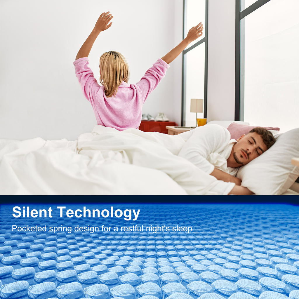 Single Bed Mattress, Hybrid Double Mattress With Bonnell Coil, High Density Foam Mattress, Boxed, Single Bed, Medium Soft, Stress Reliever