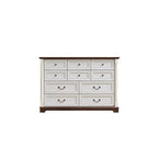 SOWO 10 Drawer Dresser Chest For Bedroom With Wooden Base And Riser Trim, Wooden Rustic Rustic Chest Of Drawers, Storage Dresser For Bedroom, Living Room